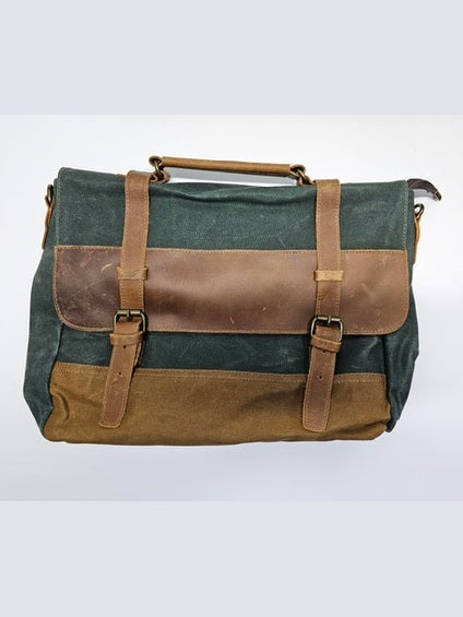 Canvas and Leather Messenger Shoulder Bags