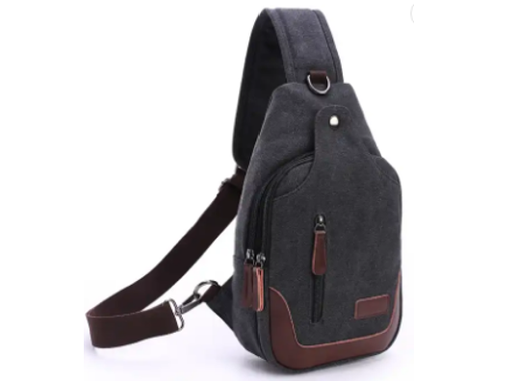 Canvas & Leather Crossbody Sling Bags 