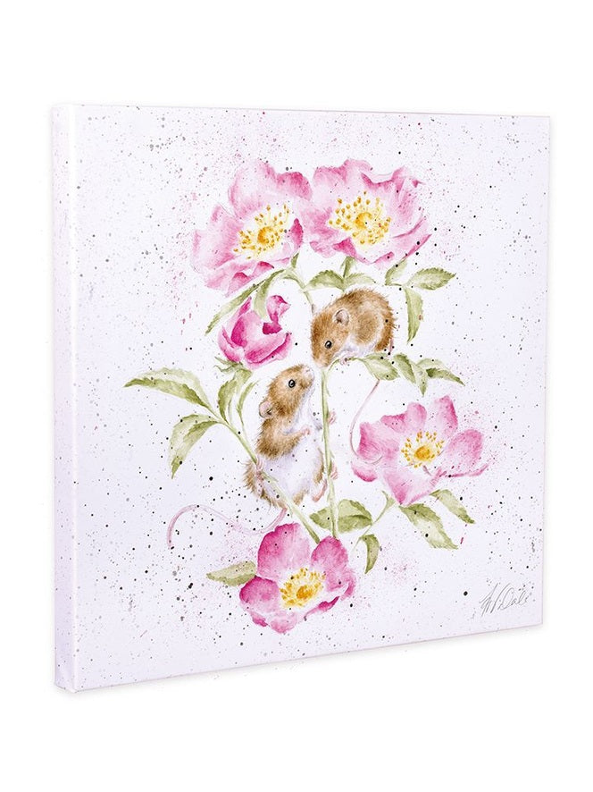 Wrendale Canvas Art CS207 Mouse Flowers
