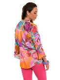 Blouse Jules Bali Floral Pleated Flare Sleeve Jules-1-Ar