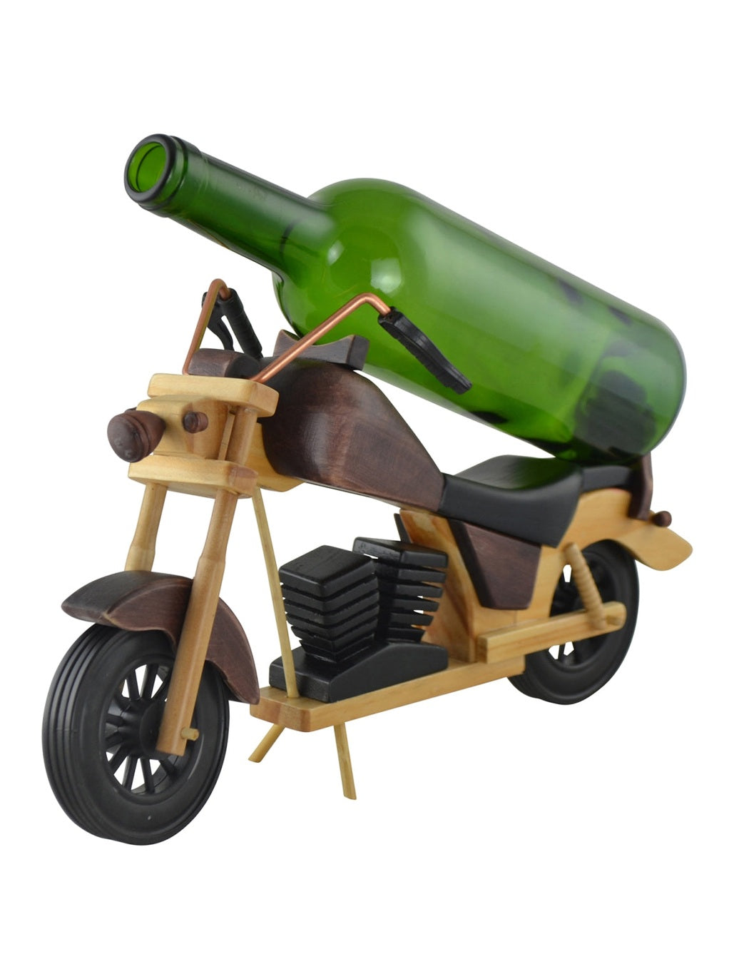 Bottle Holder 15"Motorcycle Wooden WB102
