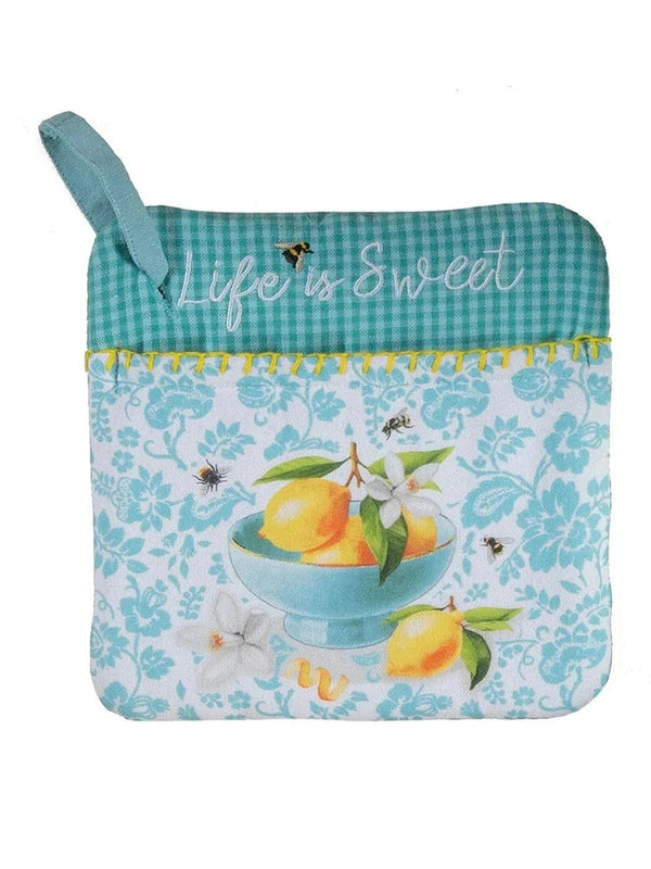 Pot Holder Bee Zesty Life Is Sweet Lemon R8122