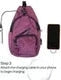 Daypack Nupouch Antitheft Usb Charging Connector Large Brown 2882 Bag