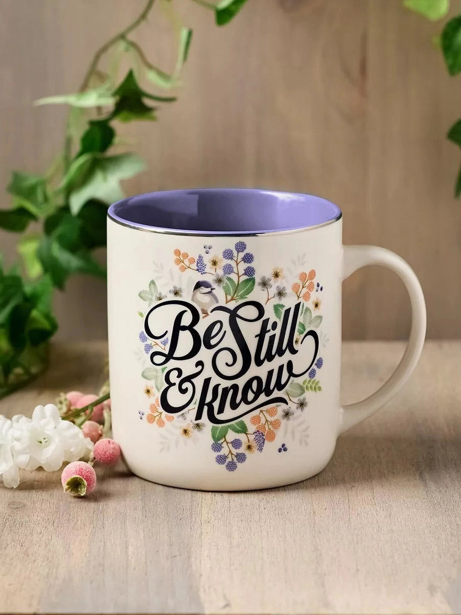 Mug Be Still & Know Purple/White Mug938