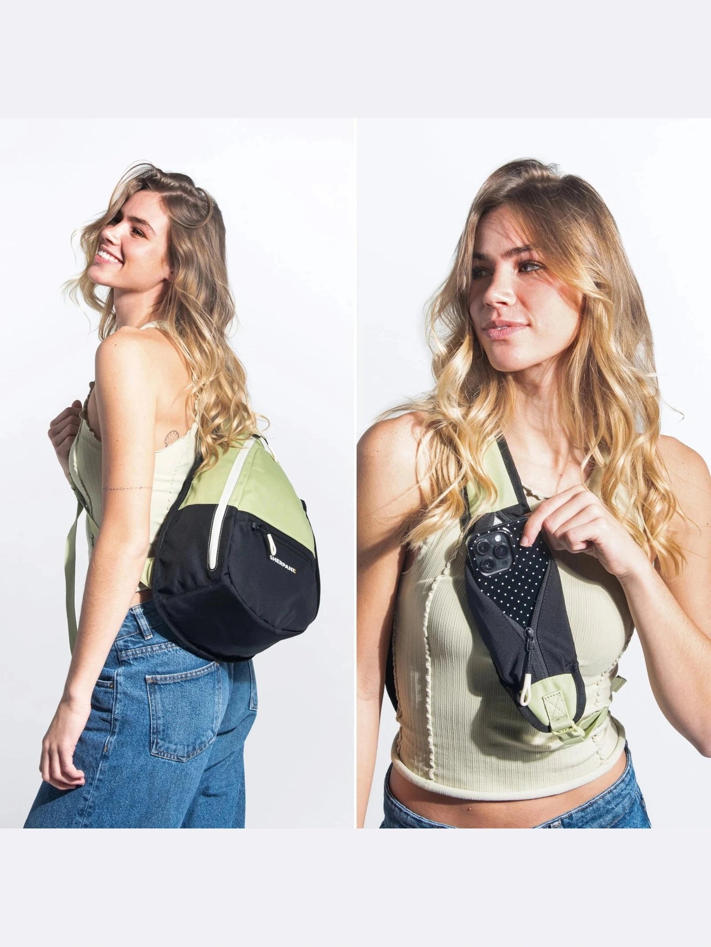 Back Pack Espirit Sling Palm Green Rfid SS26