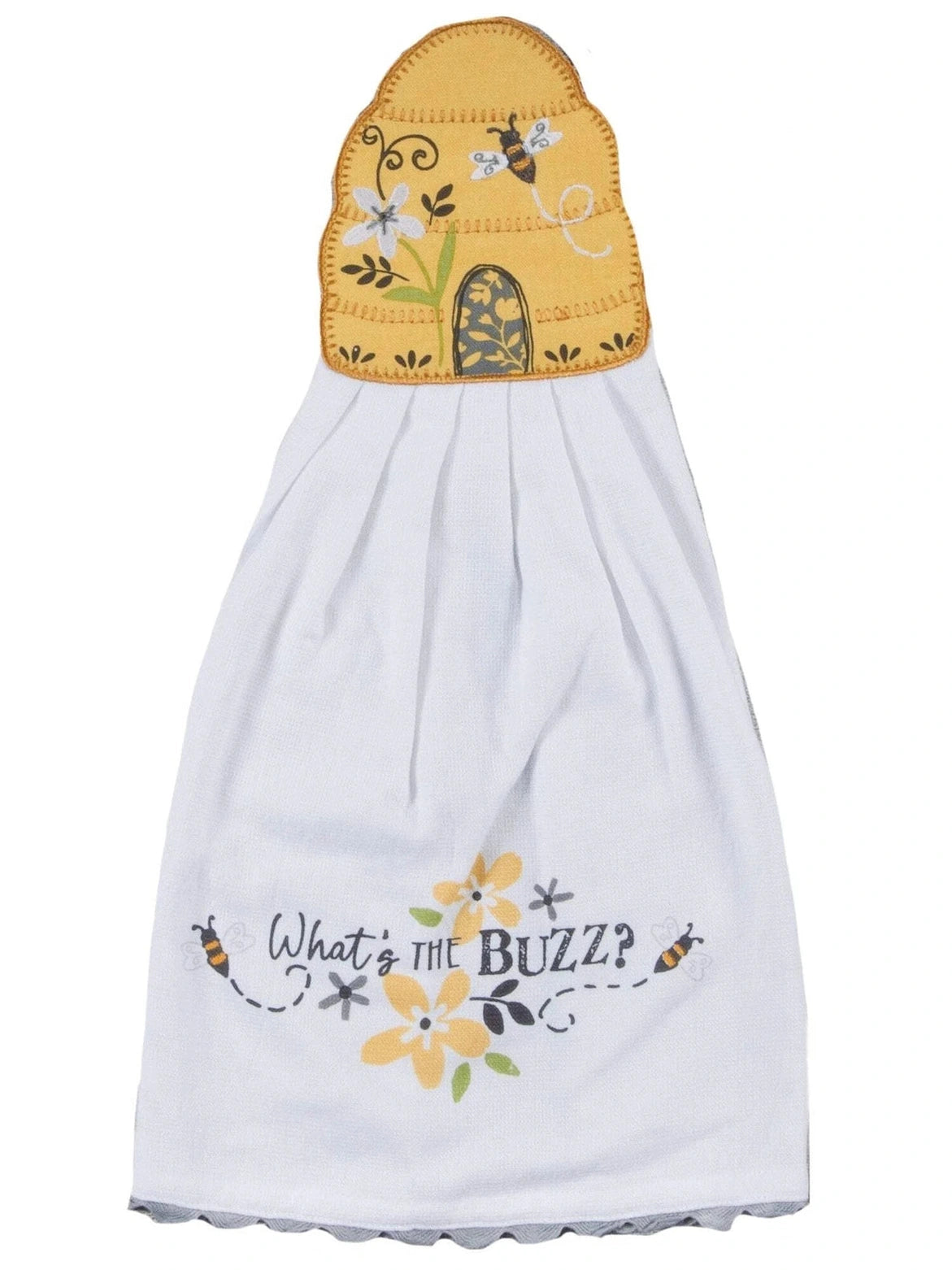 Tea Towel Hang Ups Bee Hive Yellow/White R8066