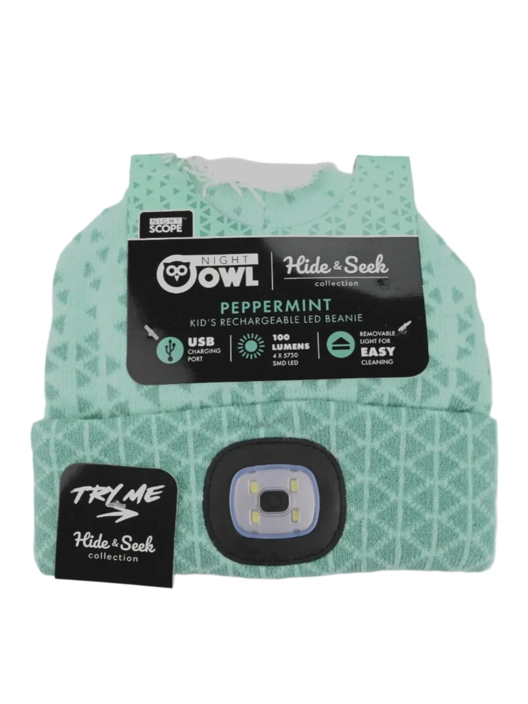 Beanie Hat Night Owl Lighted Pepermint Kids Ngtkhs-pm