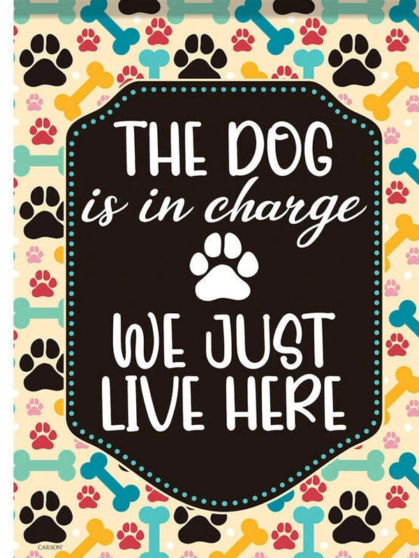 Garden Flag Double Sided Dog In Charge 53403