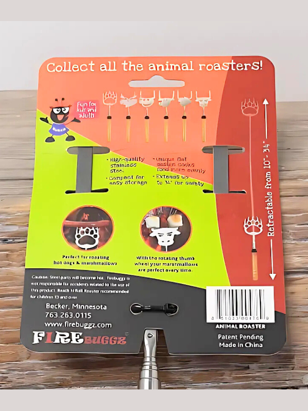 Campfire Extendable Marshmallow Hot Dog Roaster Stick - Bear Claw