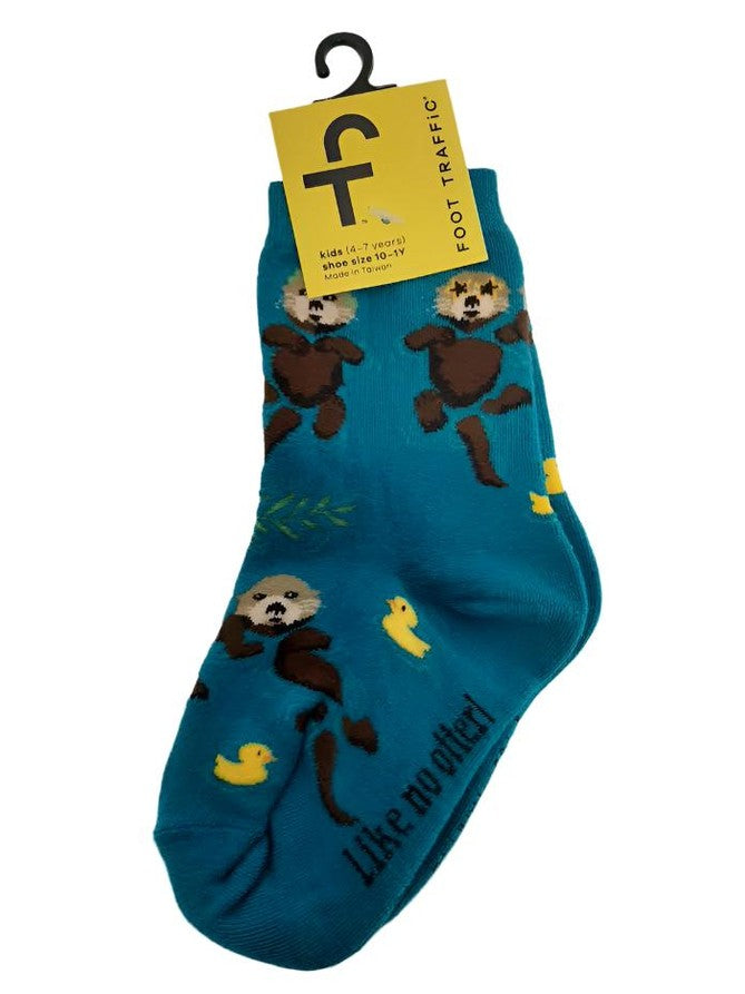 Kid's Socks Two Sizes available Blue Sloth 7083