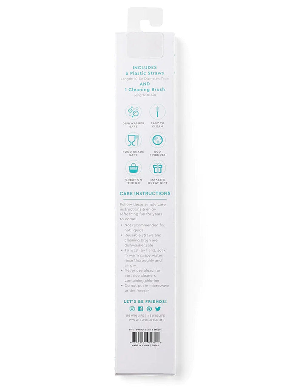 Reusable Straw Set All American S191 Ts Flrd