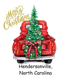 Ornament Christmas Hendersonville Red Pickup RTCOHRT