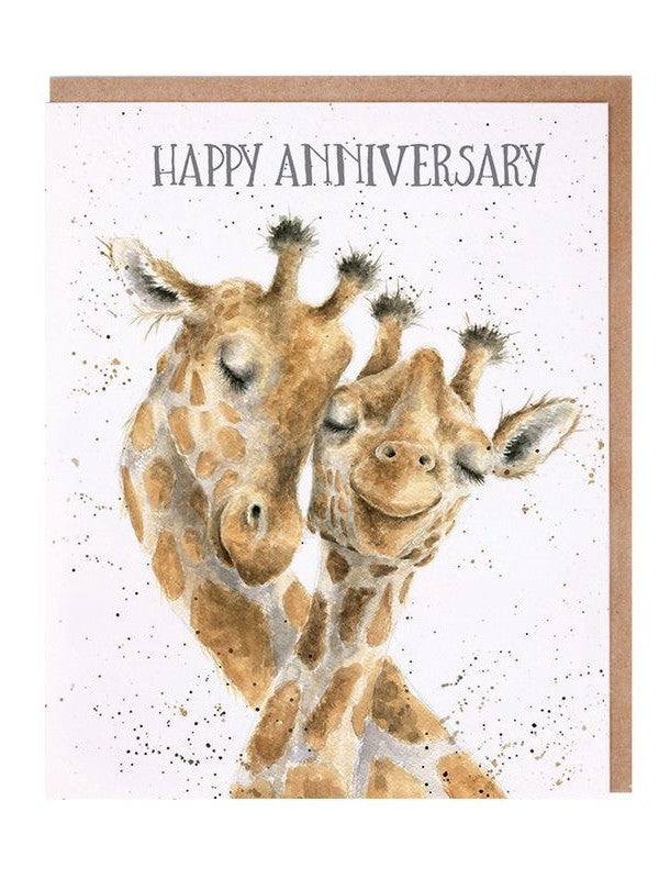 Card - AOC126 Happy Anniversary - Giraffes
