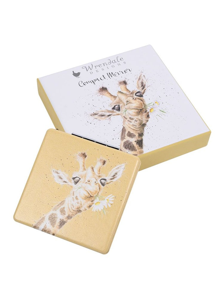 Compact Mirror - MR003 - Flowers Giraffe