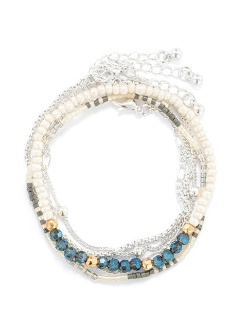 Bracelet 5pk Smoke Silver Color 1004440287