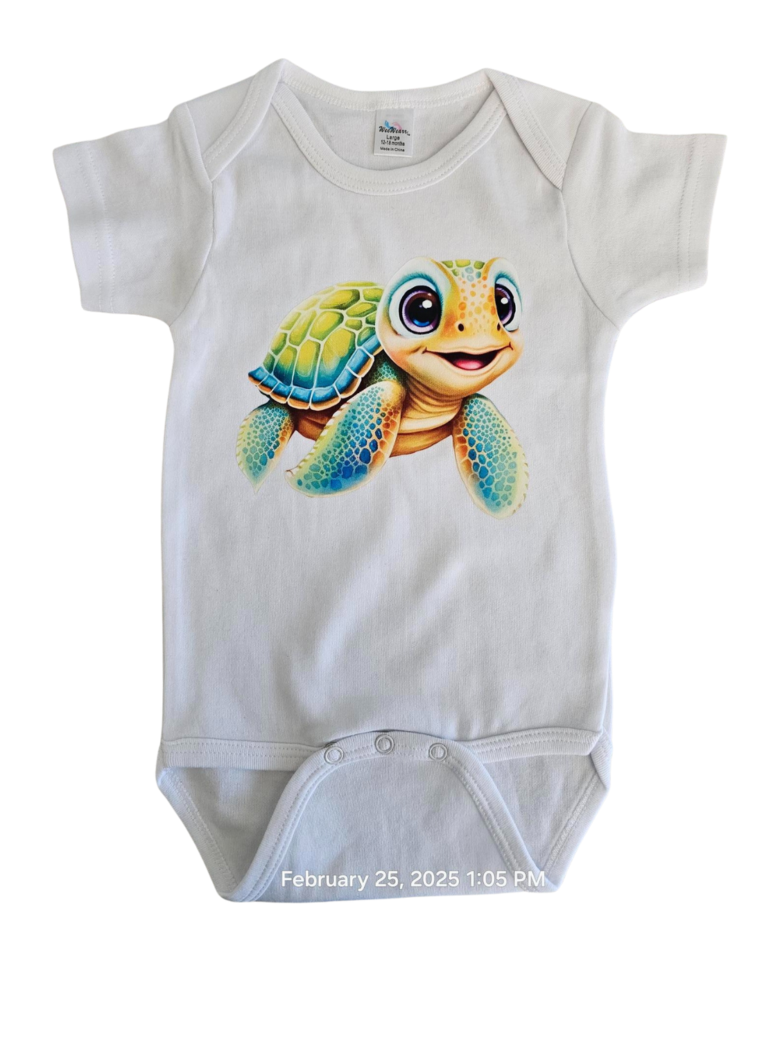 Onsie Blue/Green Sea Turtle 12 - 18 month Decal