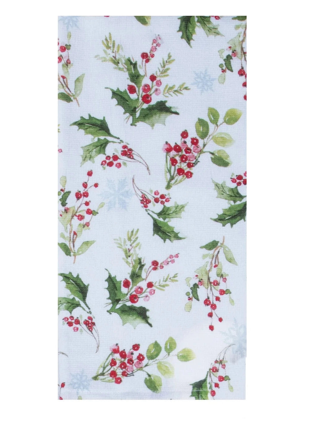 Tea Towel Christmas Winterberry Holly Dual Purpose Towel H8356