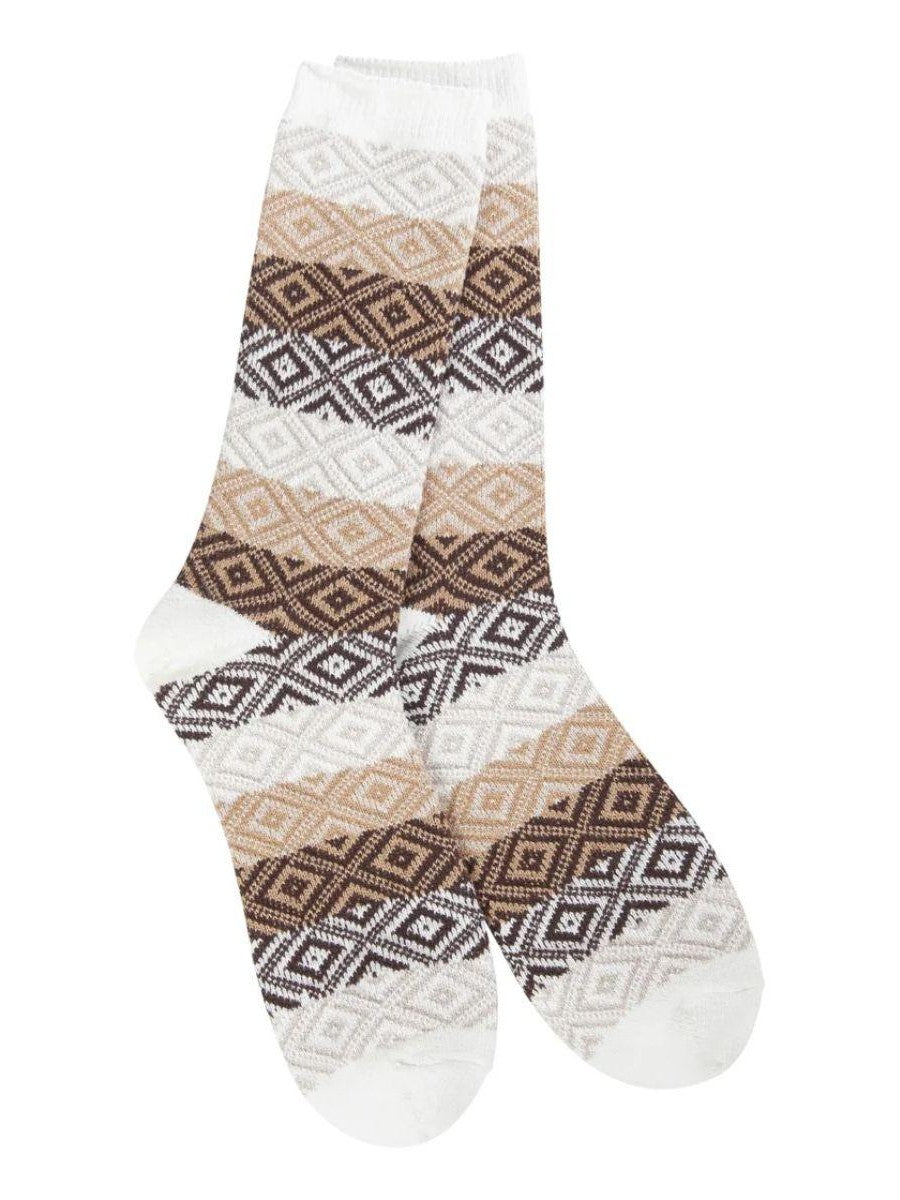 Sock Chocolate/White Multi 478 Women's Size 6-11 75649