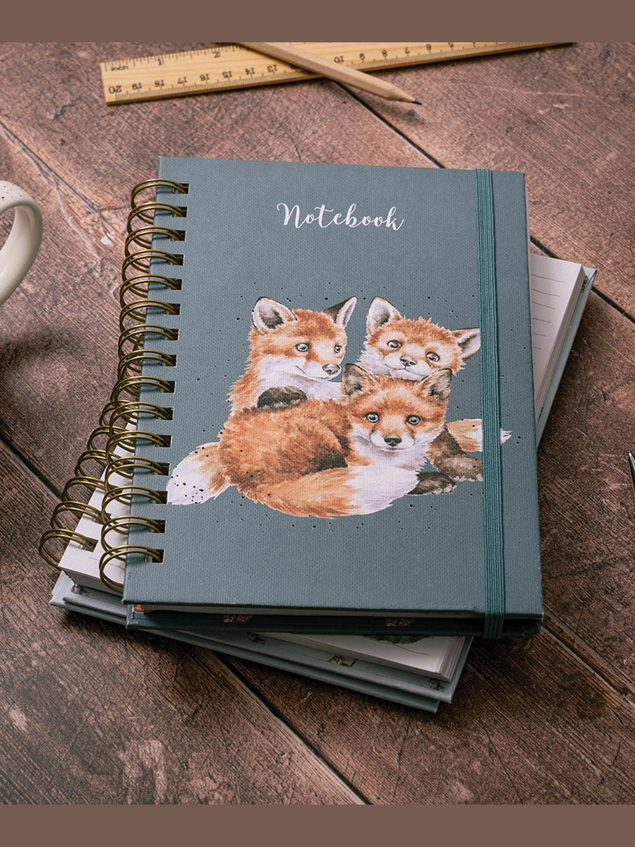 Spiral Notebook - HB026 - Fox Snug as a Cub