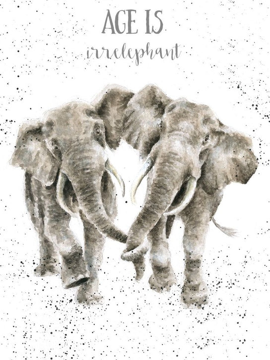 Card - AZ016 - Age is Irrelephant - Elephant