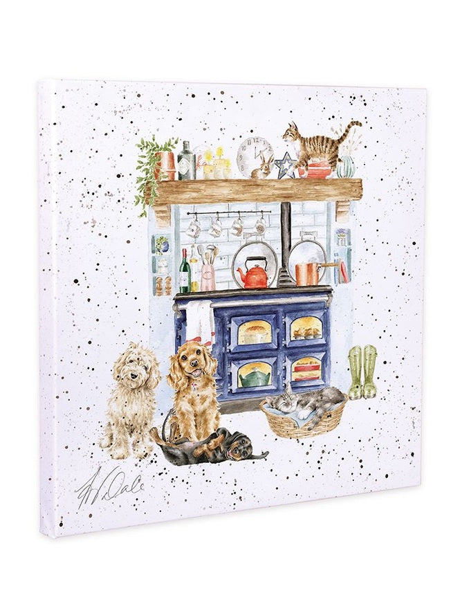 Wrendale Canvas Art CS232 Dogs in Kitchen