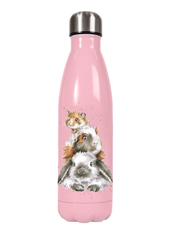 Water Bottle - WB007 - Piggy in the Middle Guinea Pig Pink