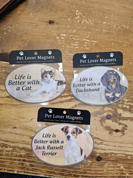 Dog and Cat car magnets