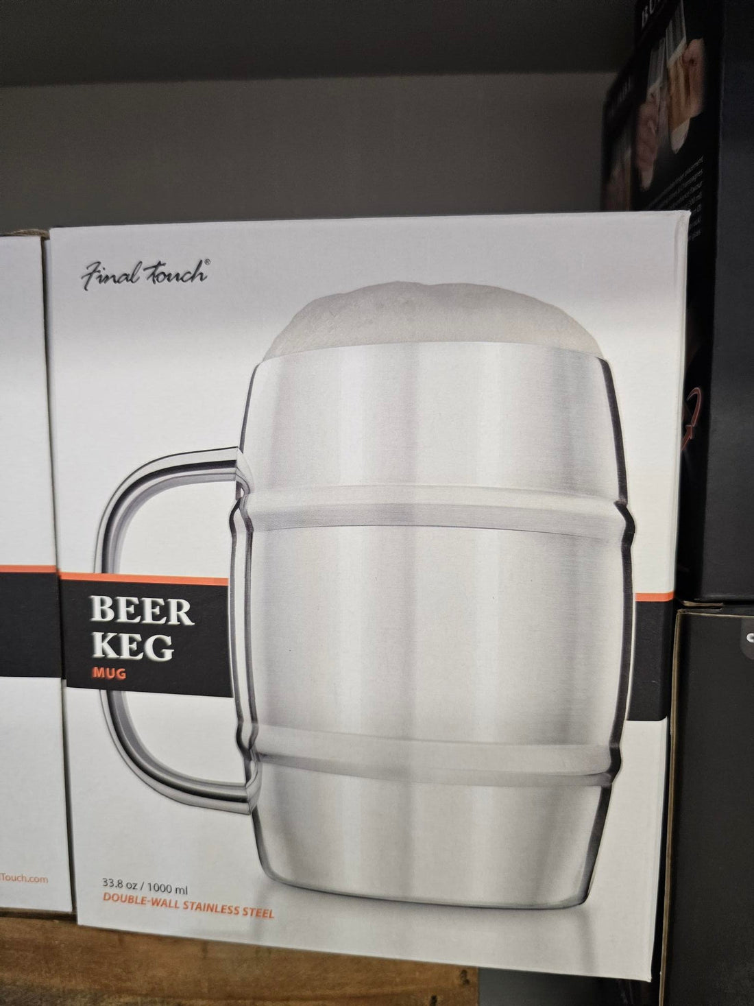Final Touch beer keg mug stainless