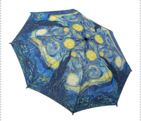 Add a Pop of Art to Rainy Days: Starry Night Raincoats and Umbrellas