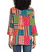 Women's Multi Colored 2 Front Pocket Button UpShirt-J54126BM 