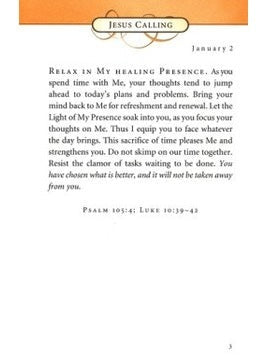 Harper Collins-Devotional Book Jesus Calling Enjoying His Peace Leather Soft&nbsp; Cover