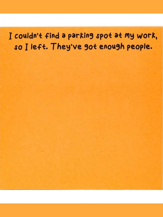 Sticky Notes Parking Spot 3x3" In013