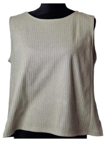 Top Sleeveless Oatmeal  632-8004
