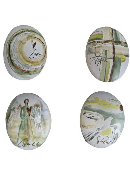 Christmas Watercolor Angel Stones 4 Styles Mx188799