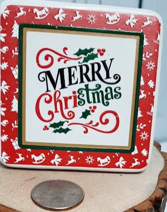 Christmas-3x3" Standing Plaque 