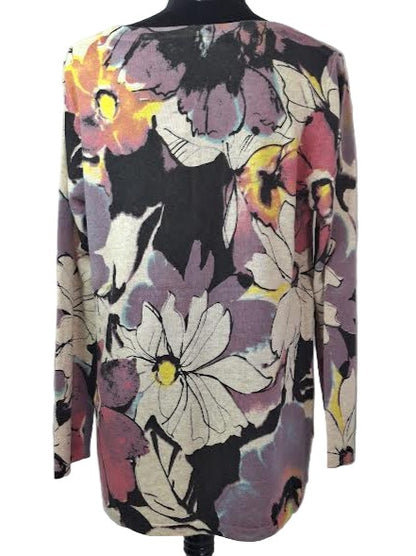 Sweater Pullover Multi Floral Pullover Long Sleeve  Women's 25705