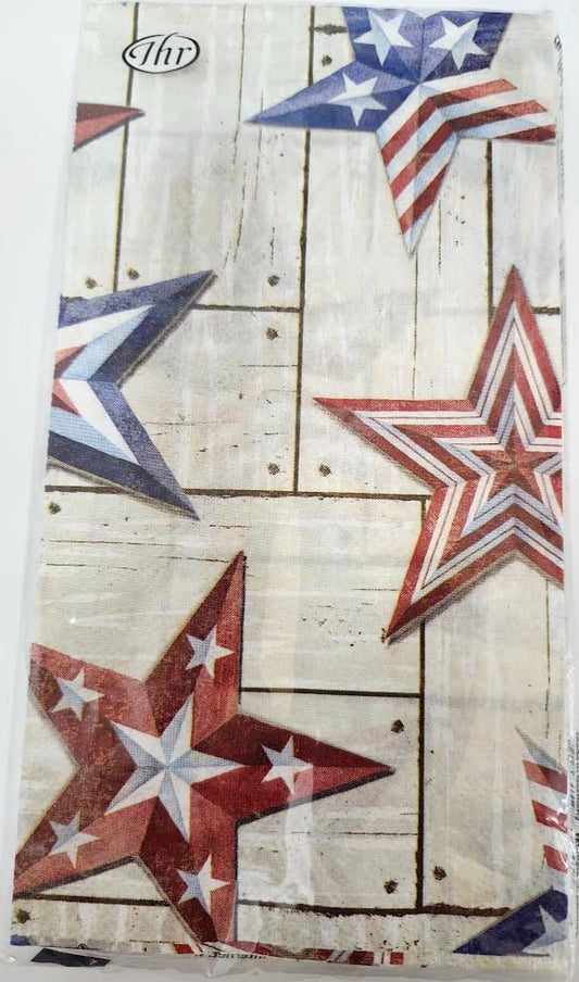 Napkin Long Guest Towel Patriotic Barn Star Bf008200 