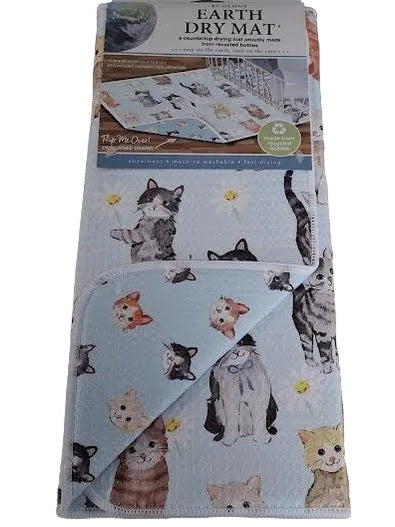 Earth Drying Mat Cats With Daisies Ecology&nbsp; r8638