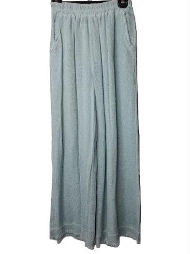 Pants Aqua Gaucho Gauze  2 Pocket Wide Leg Women's One Size 9339A