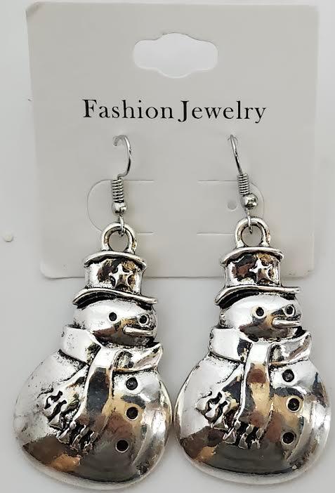 Earing's Christmas Snowman Silver RTSCSM 