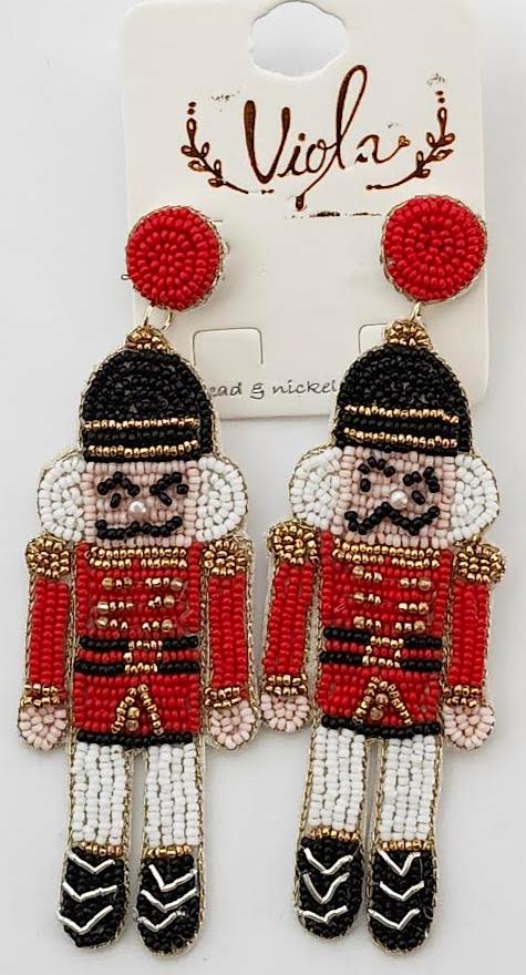 Earing's Christmas Soldier Red/White RT135713RD 