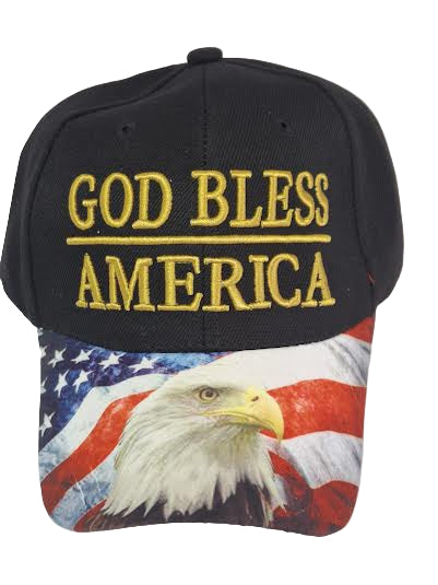 Baseball Cap GOD Bless AMERICA Sublimation 6 Colors  Ht6001