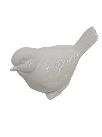 Bird Figurine White 2 Styles 5.25"Stoneware N3054