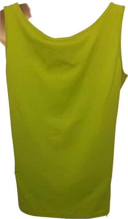 Top-Tank-Bright Lime-Double Scoop Neck-M23101TM 