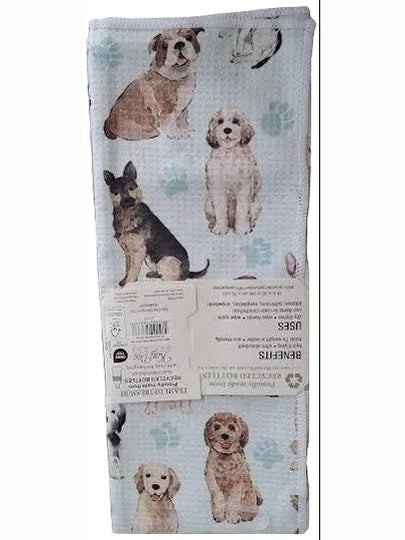 Earth Towel Tea Towel Dog &amp; Paw Prints Ecology&nbsp; r8633