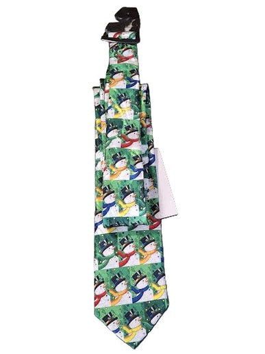 Christmas Tie Green Snowman H571464