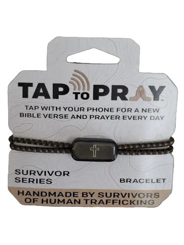 Bracelet Tap To Pray Camo Green /Cross Tactical Survivor Series 100-591