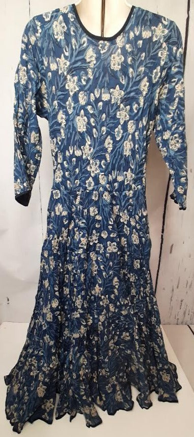 Dress Long 3/4 Sleeve  Indigo Lily Women's sfdl-3 