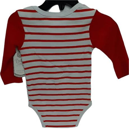 Onsie Red/White Christmas-Bear Infant 0-6m Ex25412 