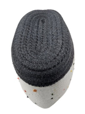 Basket Rope Cotton White / Multi Color Small 9x6x5"